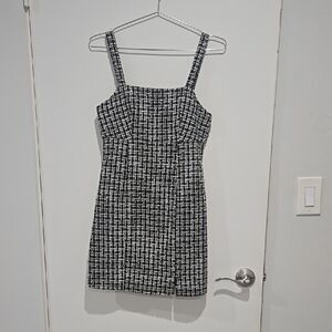 Black And White Tweed Dress